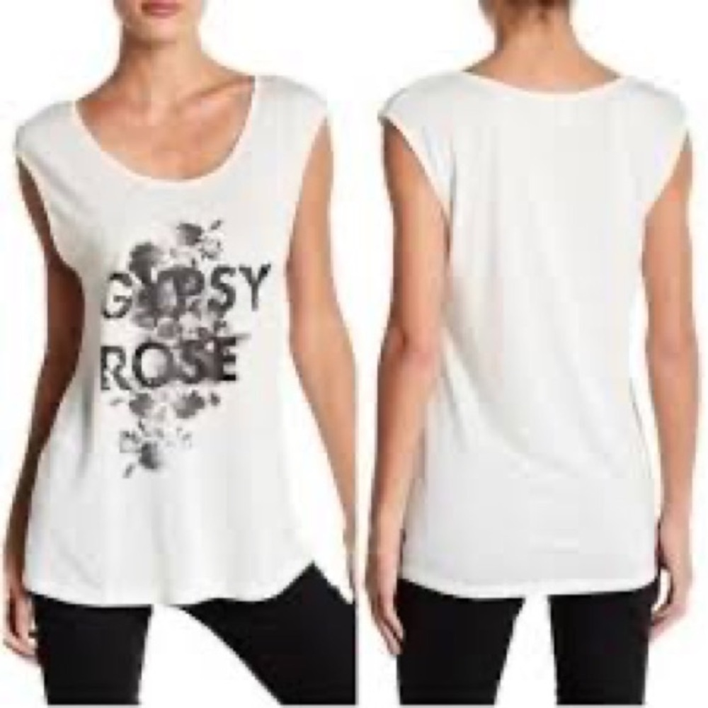 🌟3 for $30🌟 NWOT | Haute Hippie | Gypsy Rose Graphic Boyfriend Tank| OS